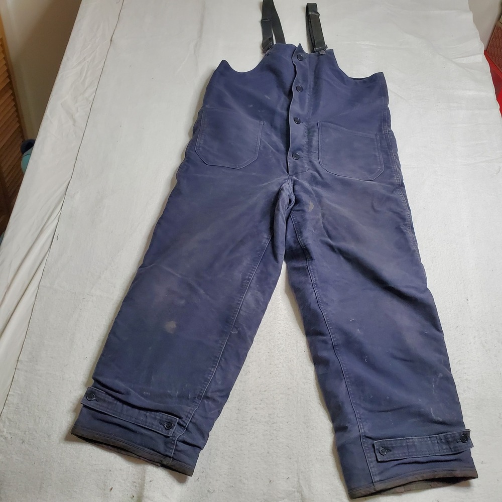 US Navy Mens N-1 Deck Overalls Blue NXss 23181 Bibs Size Medium